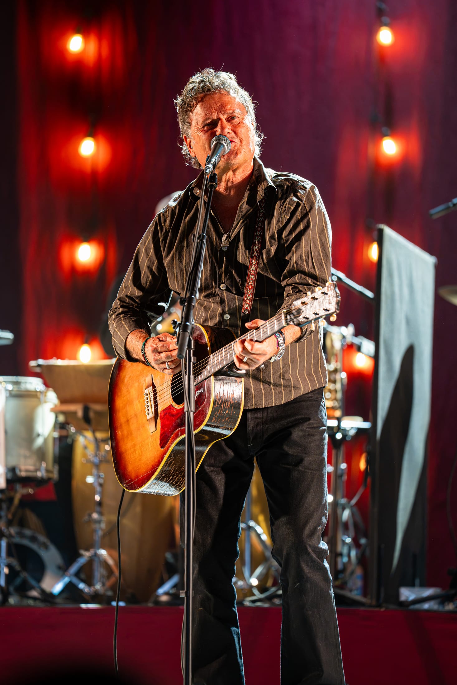 Poul Krebs på scenen til Bork Festival